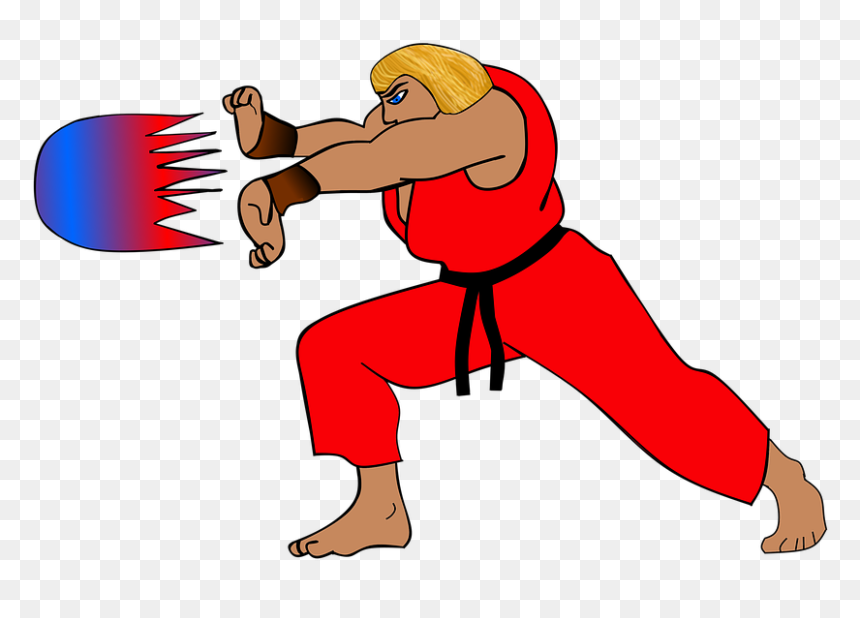 Street Fighter Fight Martial Arts Fireball Magic - Dövüşcü Png, Transparent Png - fight png