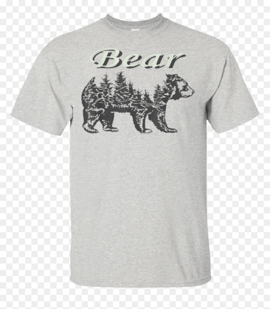 T-shirt, HD Png Download - bear silhouette png