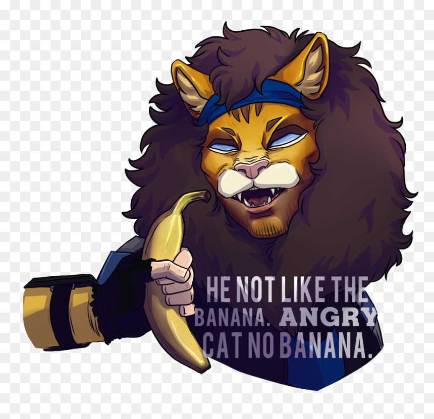 Angry Cat No Banana - Illustration, HD Png Download - cartoon cat png