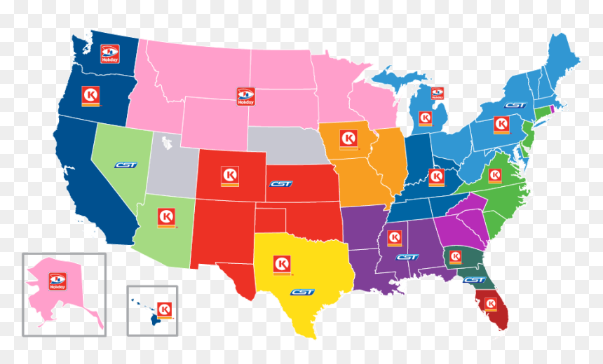 Trump Electoral College Win, HD Png Download - united states map png
