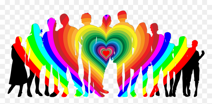 Family Silhouette Colorful Png, Transparent Png - arcoiris png