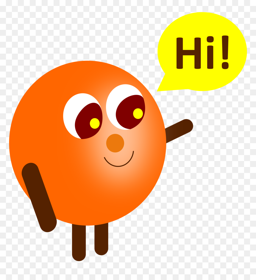 Simple Character And A Hi Clip Arts - Hi Stickers For Whatsapp, HD Png Download - character png