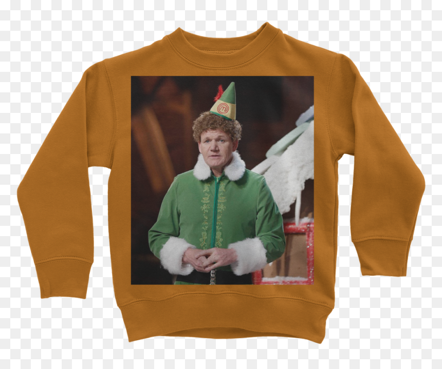 Gordon Ramsay Dressed As Buddy The Elf ﻿classic Kids - Sweater, HD Png Download - gordon ramsay png