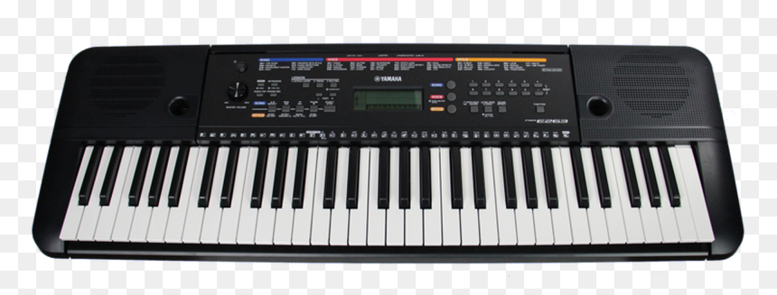 Used Psr-e263 Top View, HD Png Download - piano keyboard png