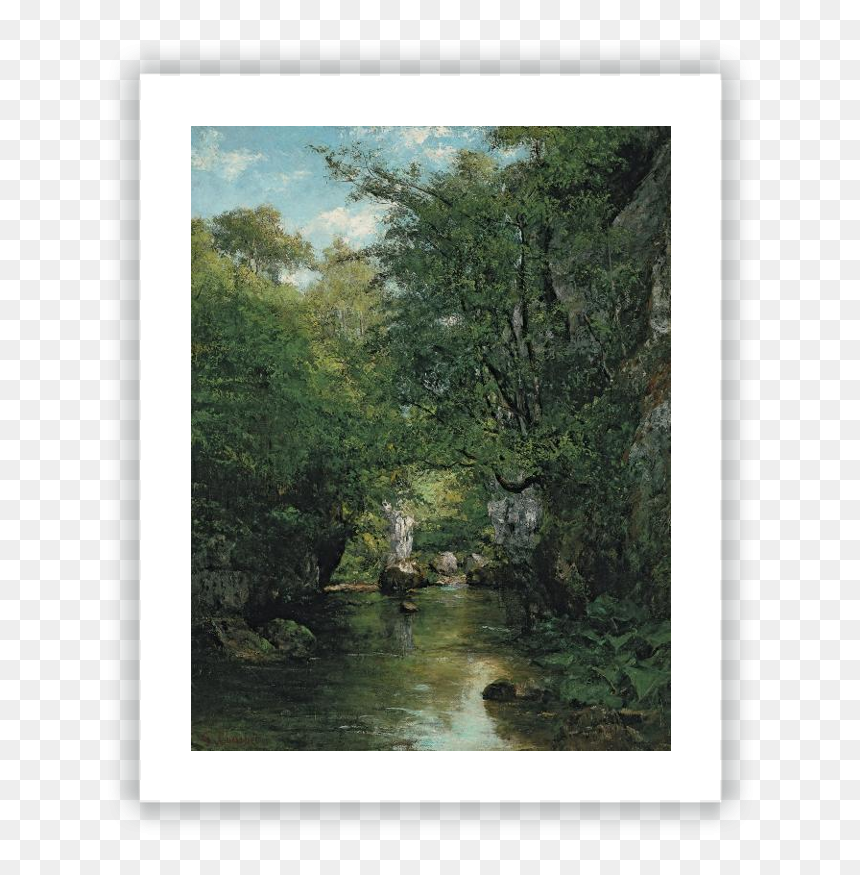 The Water Stream, La Brème - Gustave Courbet Forest, HD Png Download - water stream png