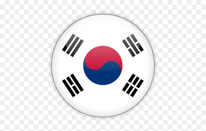 Round Icon - South Korea Flag, HD Png Download - korean flag png
