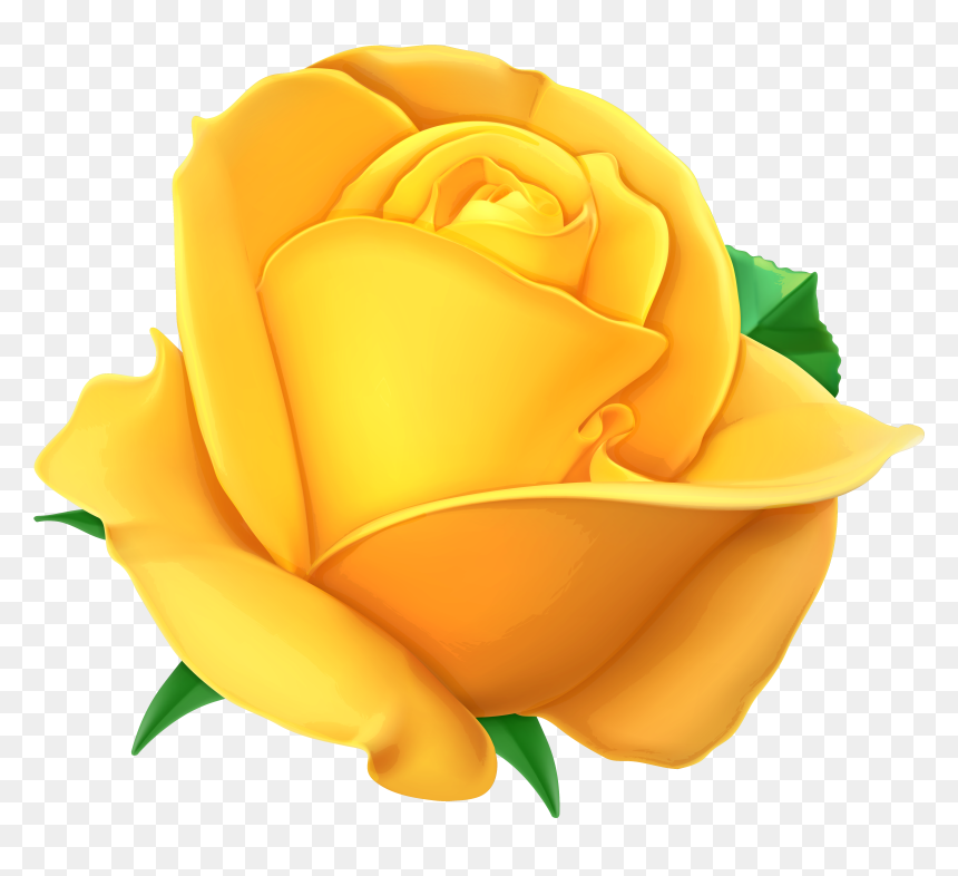 Yellow Rose Clipart Png, Hd Png Download - Transparent Background Yellow Rose Clipart, Png Download - rose clipart png