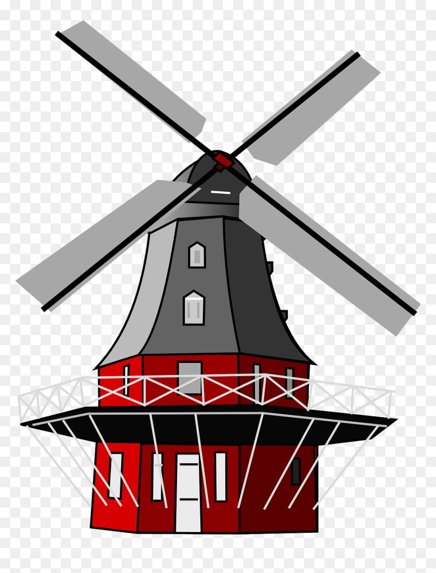 Dutch Windmills Png, Transparent Png - windmill png