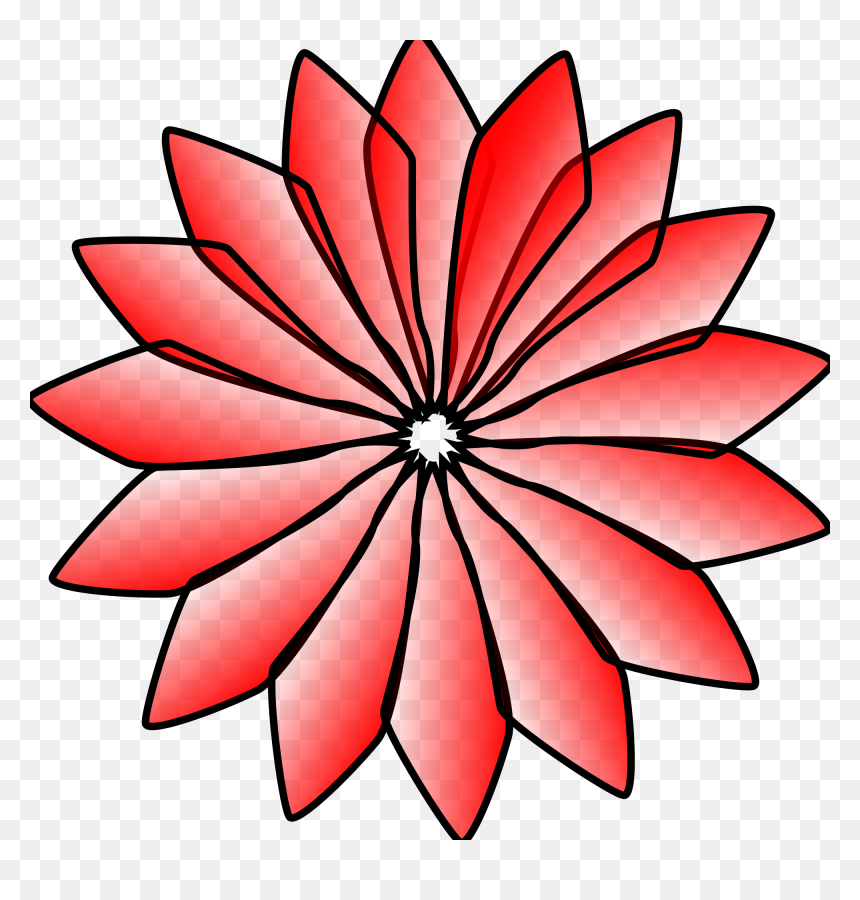 Red Flower Svg Clip Arts - Clip Art, HD Png Download - red flower png