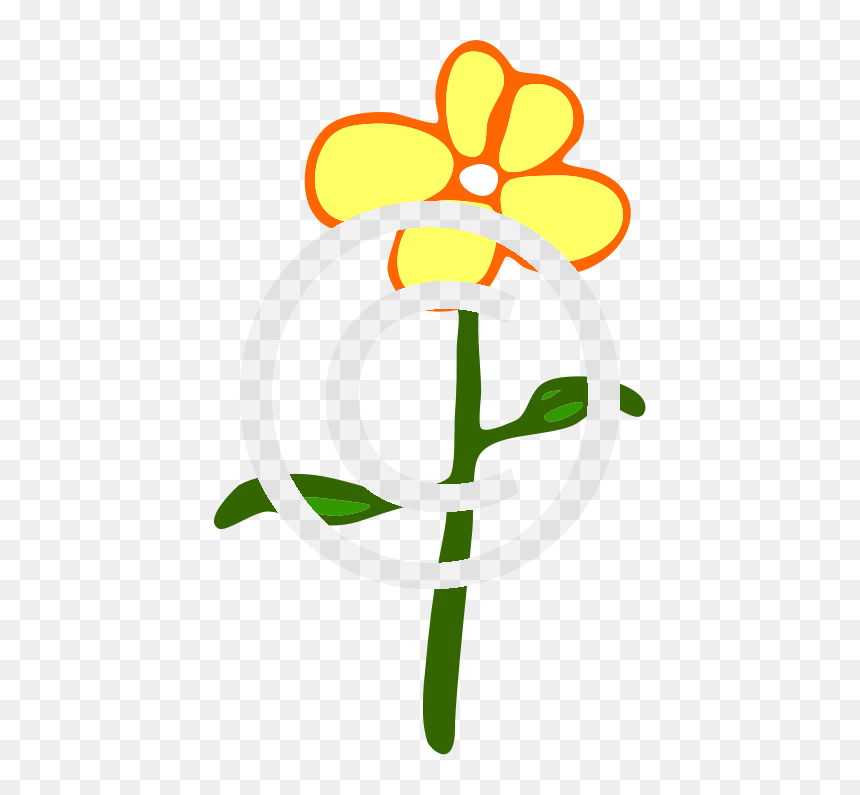 Flower Png Cartoon, Transparent Png - yellow flower png