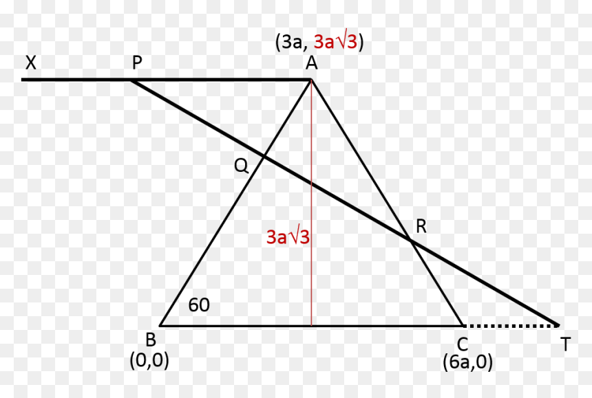 Triangle Abc Is An Equilateral Triangle With It"s Sides - Give Me The Points Of A Equilateral Triangle, HD Png Download - equilateral triangle png