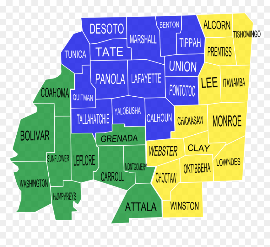 Northern District Of Mississippi, HD Png Download - united states map png