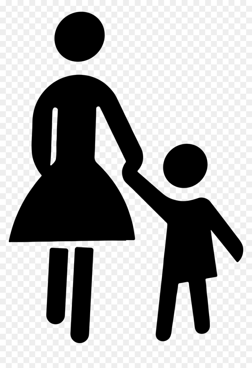 Mother Child Clip Art - Mother And Child Clipart, HD Png Download - mother png