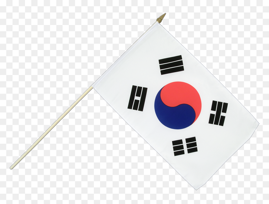 Stick Included For Flag-waving - Korean Flag Png Transparent, Png Download - korean flag png