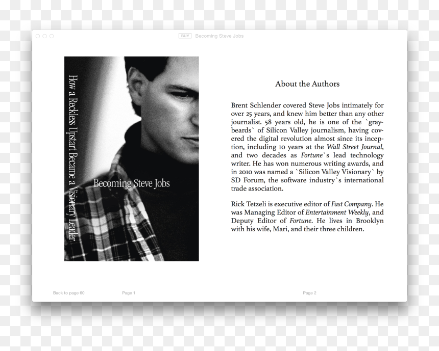 Screen Shot 2015 03 22 At - Author Bio Page Book, HD Png Download - steve jobs png