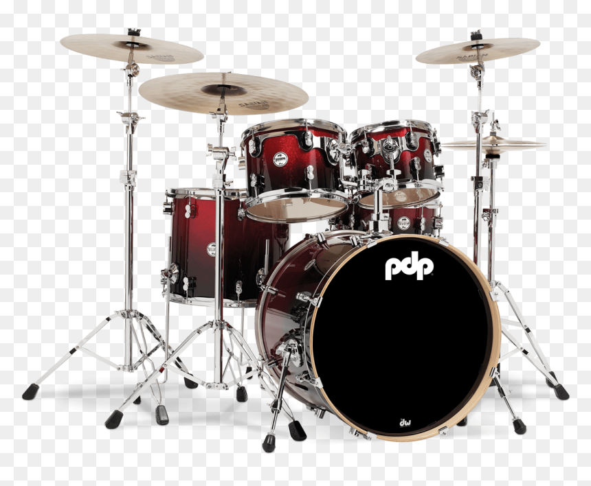 Red To Black Fade - 5 Piece Pdp Drum Set, HD Png Download - black fade png