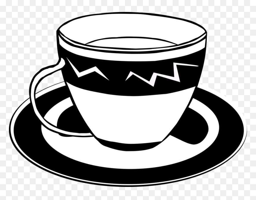 Line Art,coffee,cup - Tea Cup Clip Art, HD Png Download - coffee cup vector png