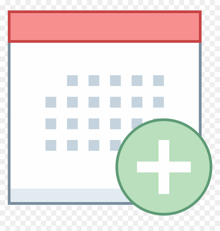Calendar Icon Free Download - Circle, HD Png Download - plus symbol png
