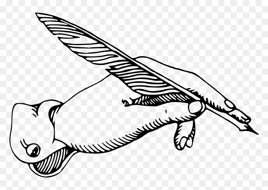 Hand With Quill Clip Arts - Hand With Quill Png, Transparent Png - quill png