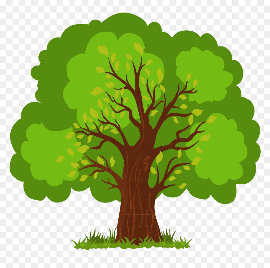 Euclidean Lush Vector Tree Hand-painted Png Free Photo - Tree Png Vector Free, Transparent Png - grass vector png
