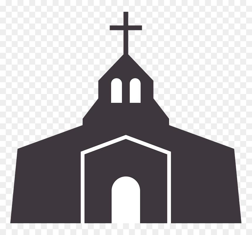 Silueta De Una Iglesia, HD Png Download - cross silhouette png