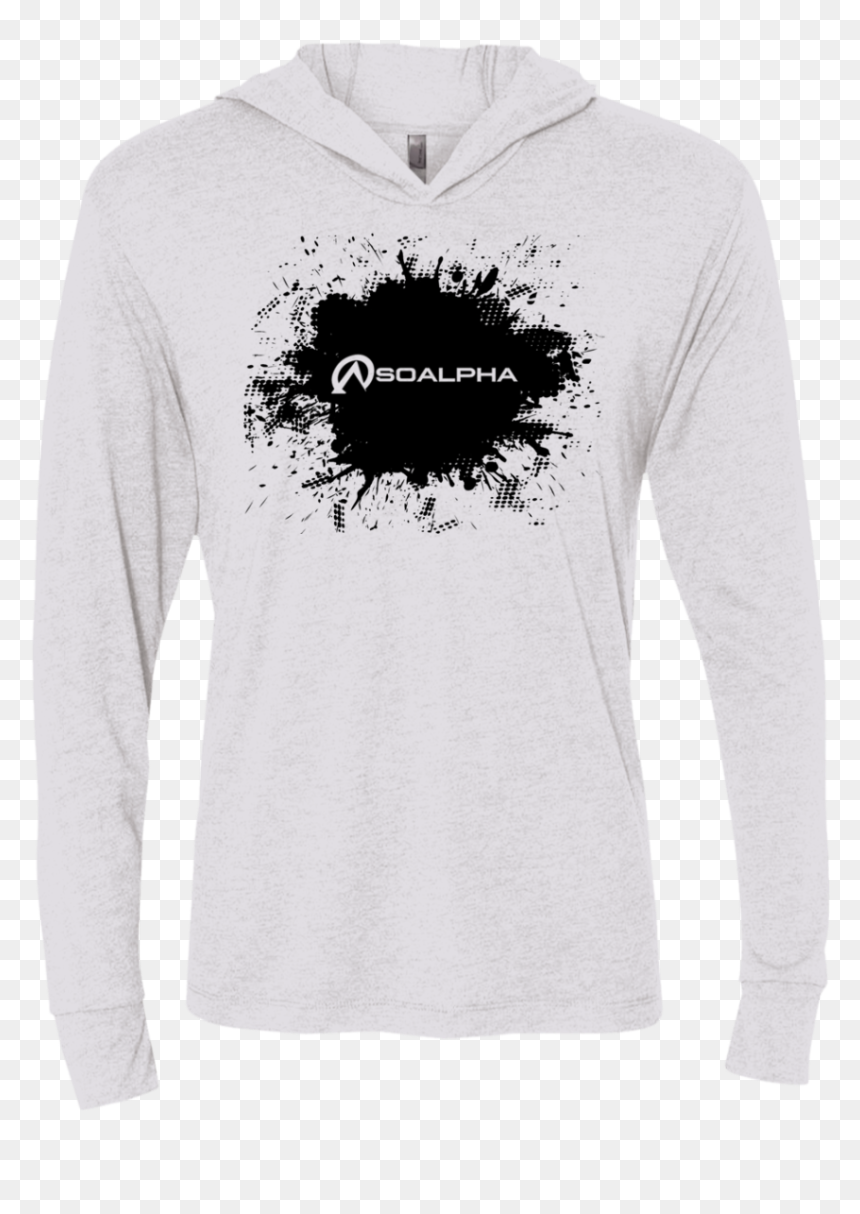 Black Splash Hoodie - Long-sleeved T-shirt, HD Png Download - black hoodie png