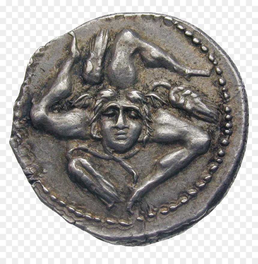 Ancient Roman Coins Caesar - Trinacria Ancient, HD Png Download - dime png