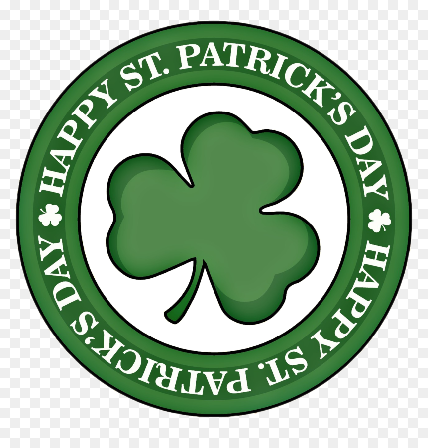 Free Happy Saint Patrick"s Day Round Logo Png Image - St Patrick Day Png, Transparent Png - st patrick's day png
