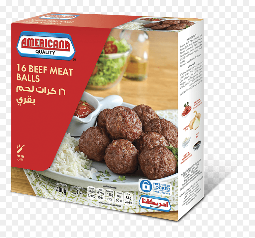 كرات لحم بقري امريكانا, HD Png Download - meatball png