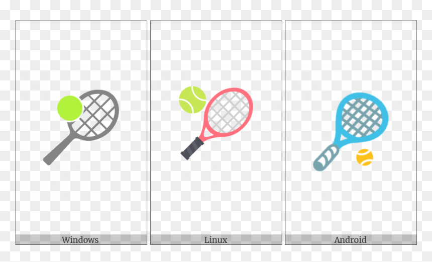 Tennis Racquet And Ball On Various Operating Systems - Tennis Racquet, HD Png Download - tennis racket png