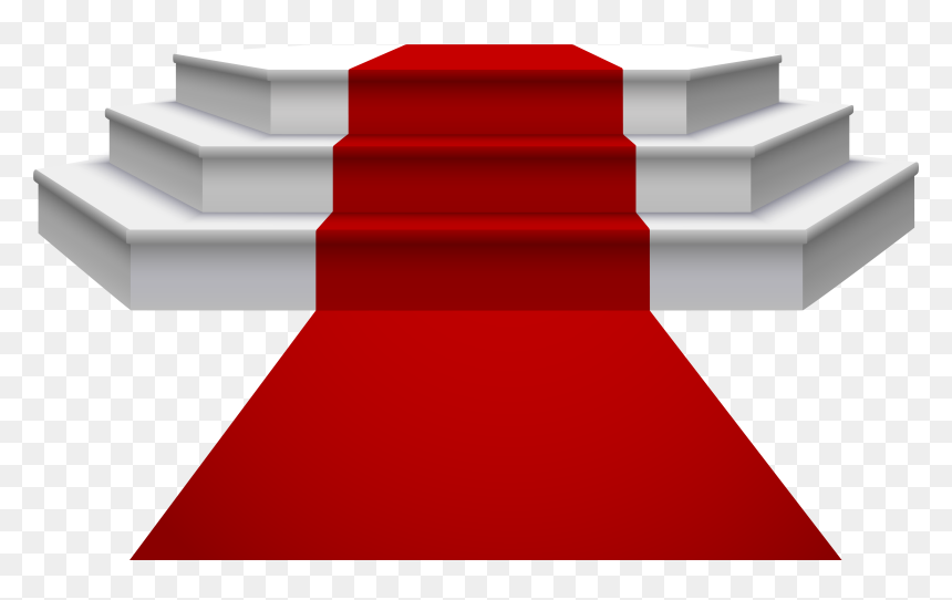 White Podium With Red Carpet Png Clipart Image - Podium With Red Carpet Png, Transparent Png - carpet png