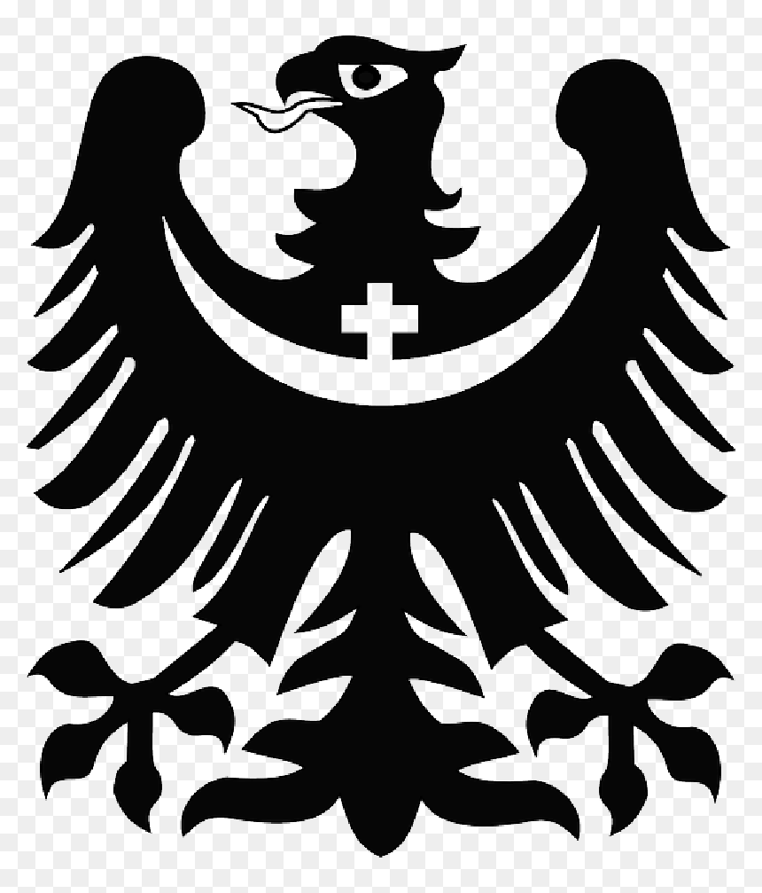 Cross, Silhouette, Eagle, Crescent, - Eagle Outline Coat Of Arms, HD Png Download - cross silhouette png