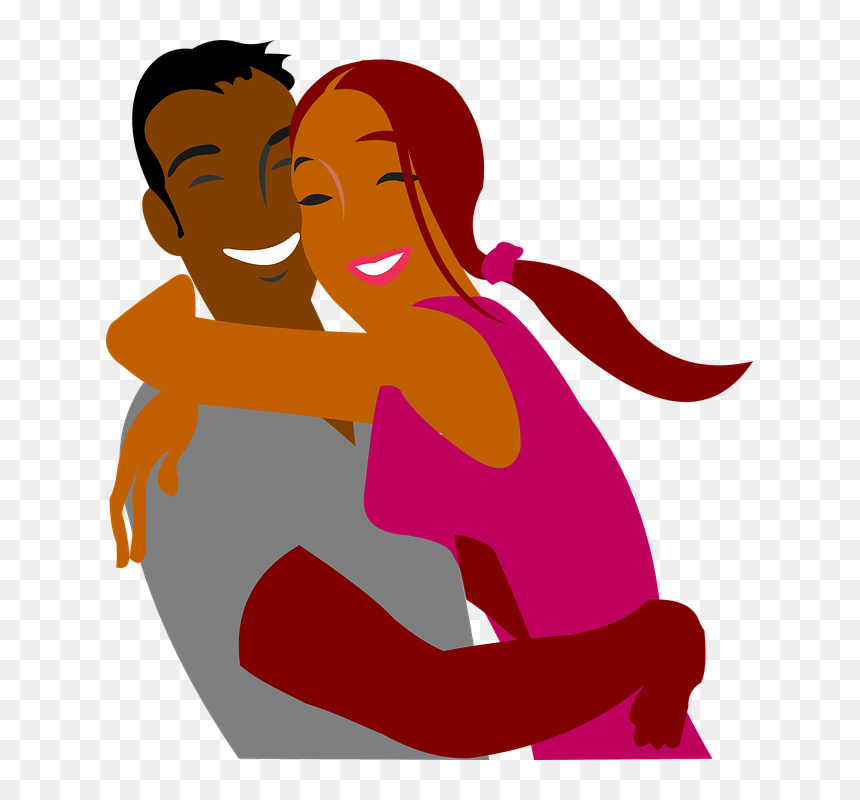 Black Couples Clipart, HD Png Download - hug png