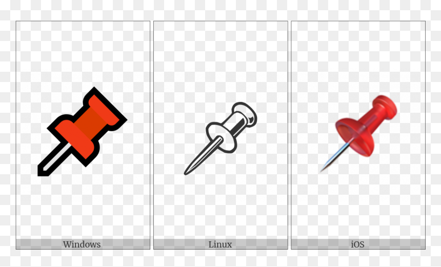 Pushpin On Various Operating Systems, HD Png Download - pushpin png