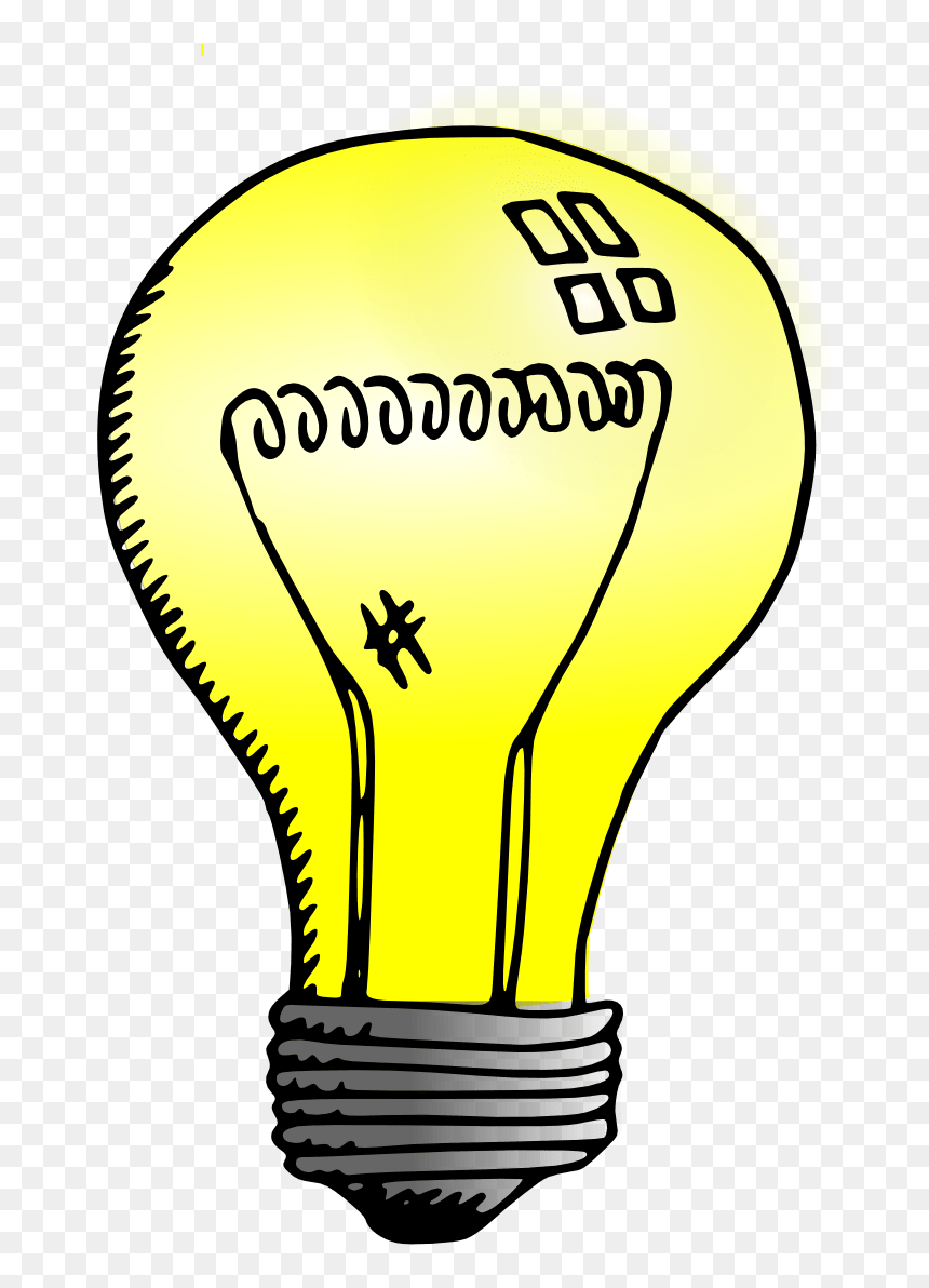 Drawing Transparent Png Stickpng - Incandescent Light Bulb Clipart, Png Download - yellow light png