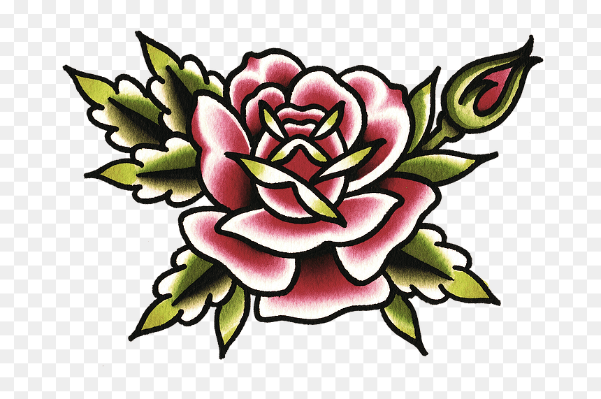 Flower Tattoo Png - Tattoo Clipart Transparent Background, Png Download - rose tattoo png