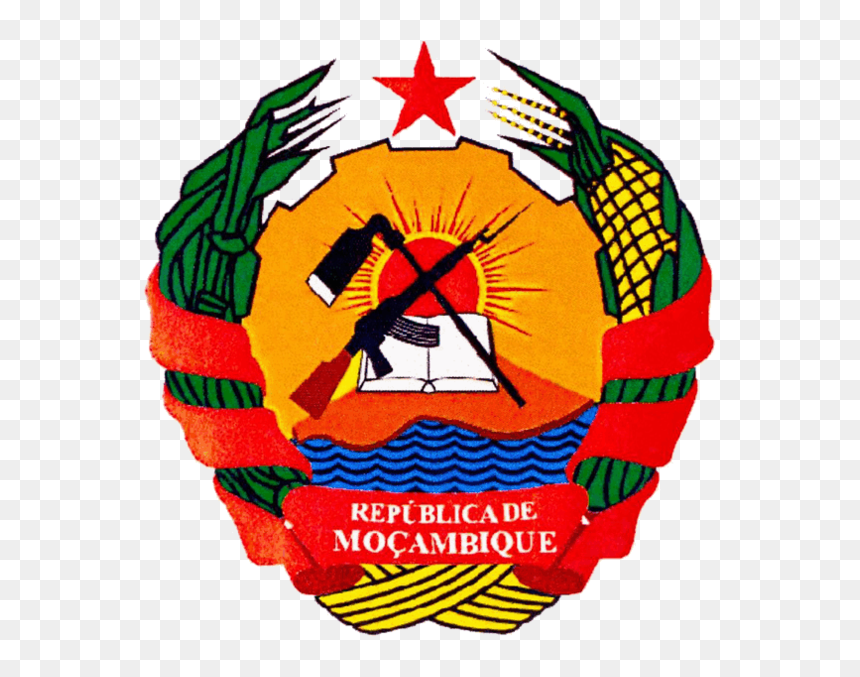 Transparent North Korean Flag Png - Mozambique Coat Of Arm, Png Download - korean flag png