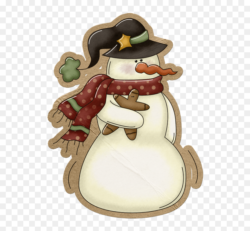 Primitive Snowman Clipart, HD Png Download - snowman clipart png