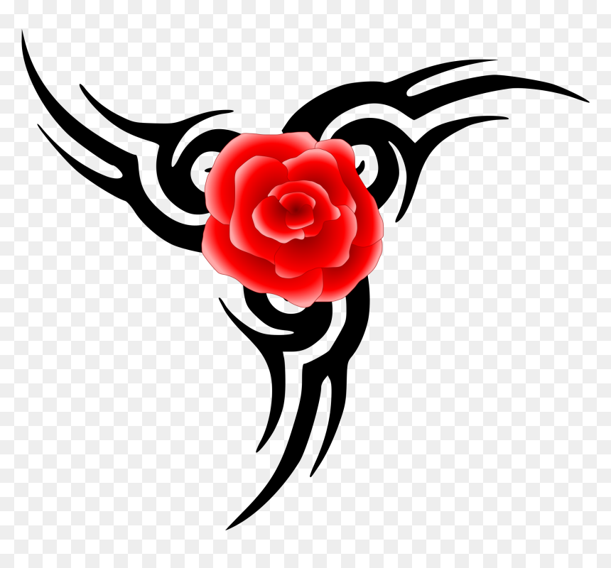 Rose Tattoos Png - Tribal Tattoo, Transparent Png - rose tattoo png
