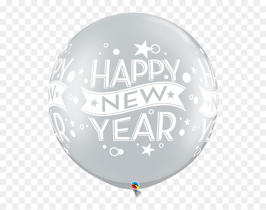New Year Confetti Silver - Round Happy New Years, HD Png Download - silver confetti png