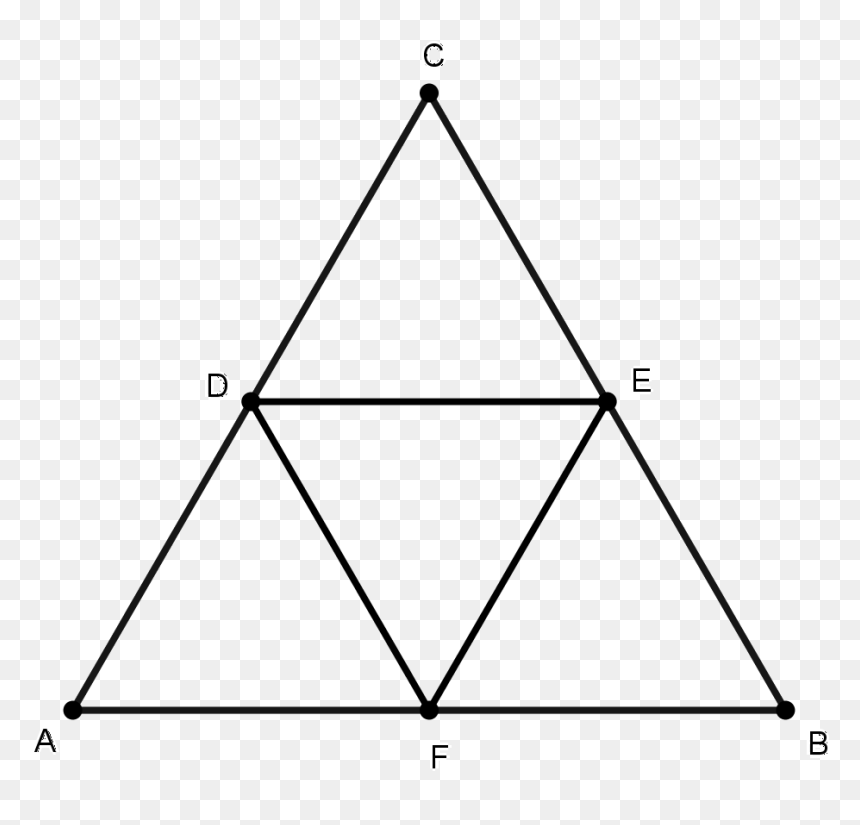 Midpoints Of 3 Sides Of Equilateral Triangle, HD Png Download - equilateral triangle png