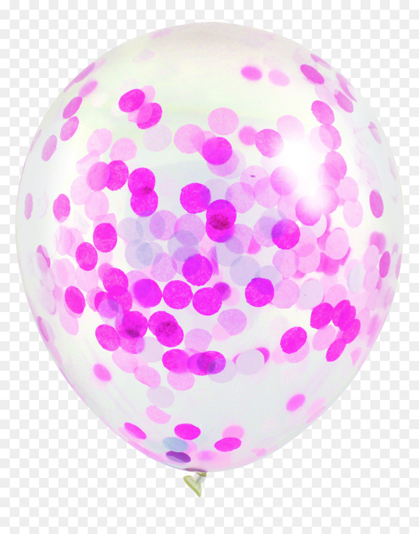 Load Image Into Gallery Viewer, Pink Confetti Balloon - Confetti Balloons Pink, HD Png Download - pink confetti png