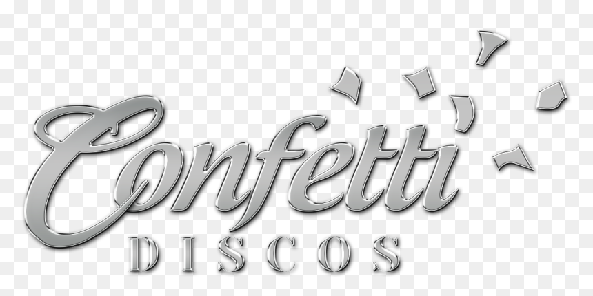 Confettidiscoslogo Cropped - Calligraphy, HD Png Download - silver confetti png