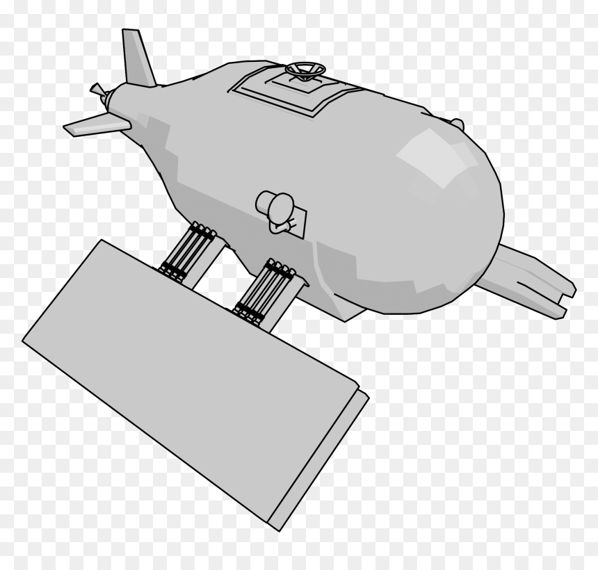 Submarine Complete Clipart Png - Rocket, Transparent Png - blimp png