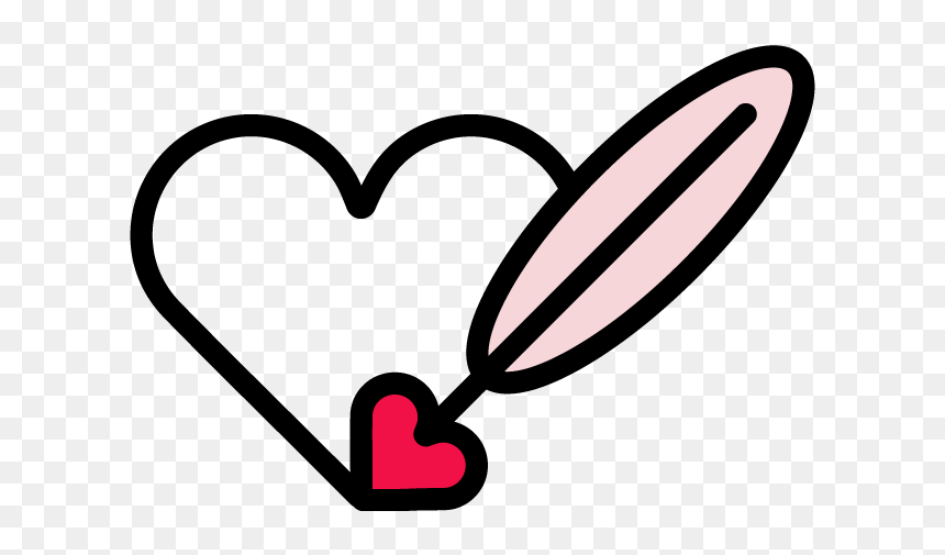 Quill - Heart, HD Png Download - quill png