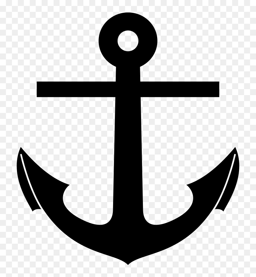 Anchor Silhouette Svg Clip Arts - Coat Of Arms Anchor, HD Png Download - cross silhouette png