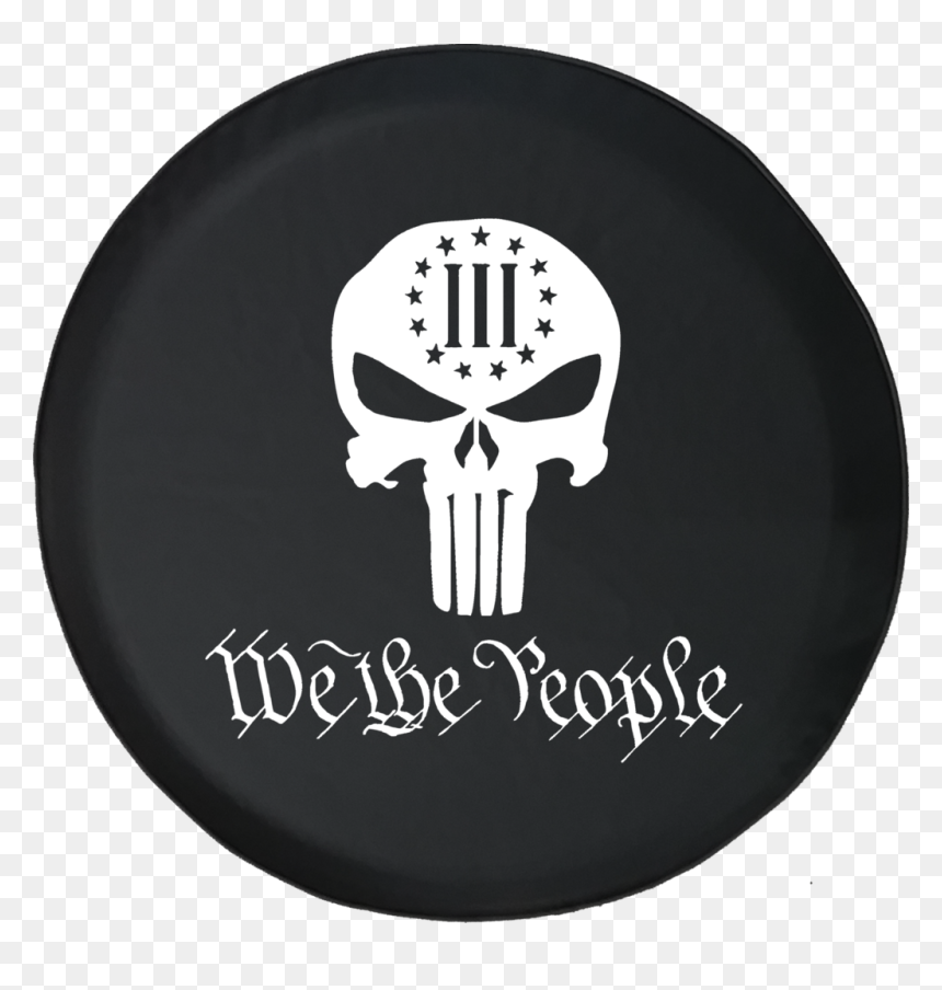 We The People Punisher Skull Constitutional 3% Freedom - Punisher Jeep Tire Cover, HD Png Download - punisher skull png