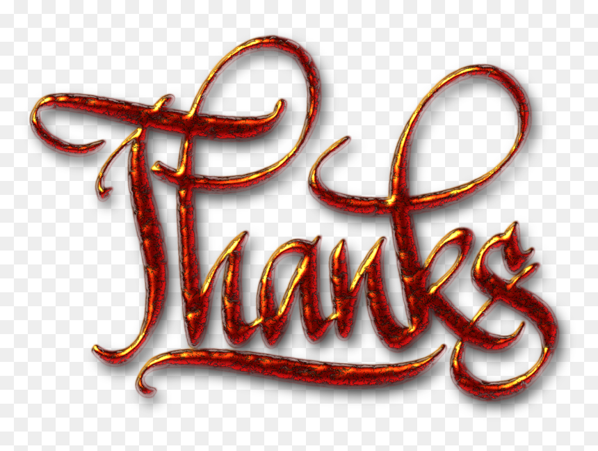 Thanks, Textured Digital Calligraphy Clip Arts - Clipart Thanks Word Art, HD Png Download - thanks png