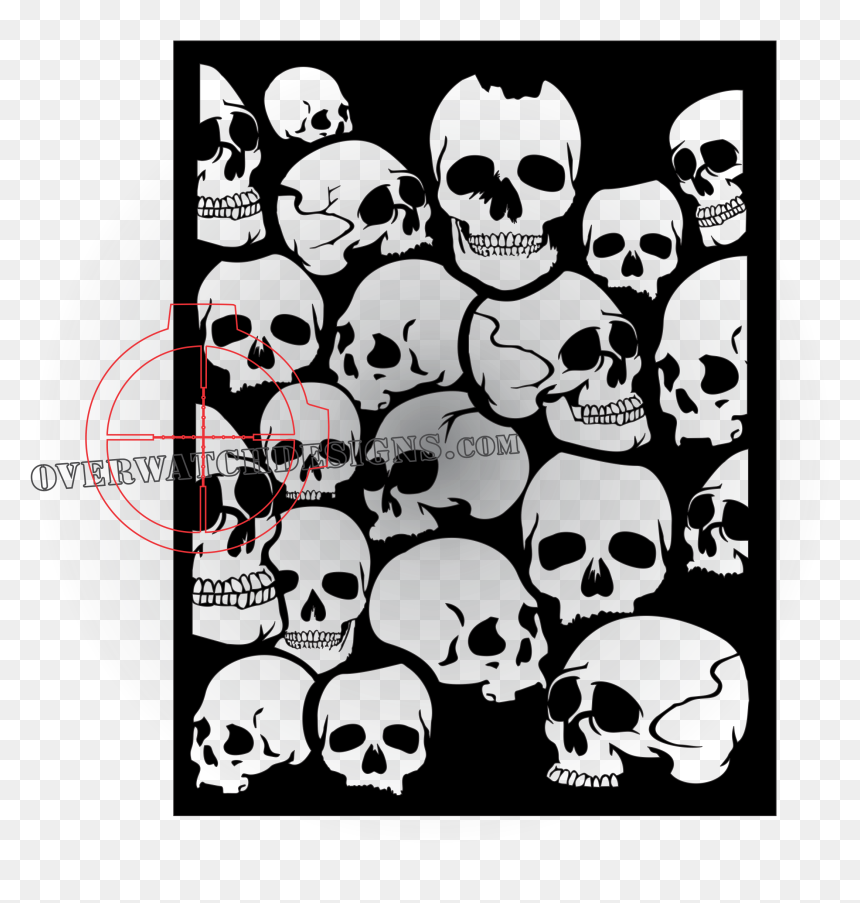 The Punisher Skull Stencil - Skull Pattern Stencil, HD Png Download - punisher skull png
