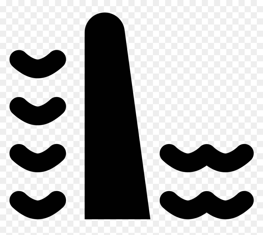 This Is An Image Of Two Sets Of Wavy Lines With A Dam, HD Png Download - wavy lines png